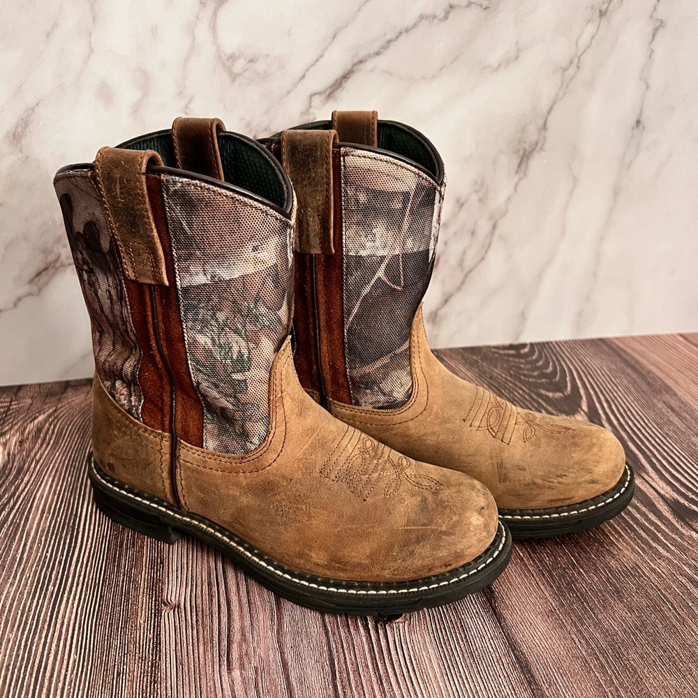 Kids' Brown Camouflage Boots (cowboy boots)